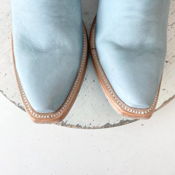 Lane EMMA JANE Womens Cowboy Bootie 7 Western Blue Cowgirl Short Ankle Boots - Picture 6 of 11